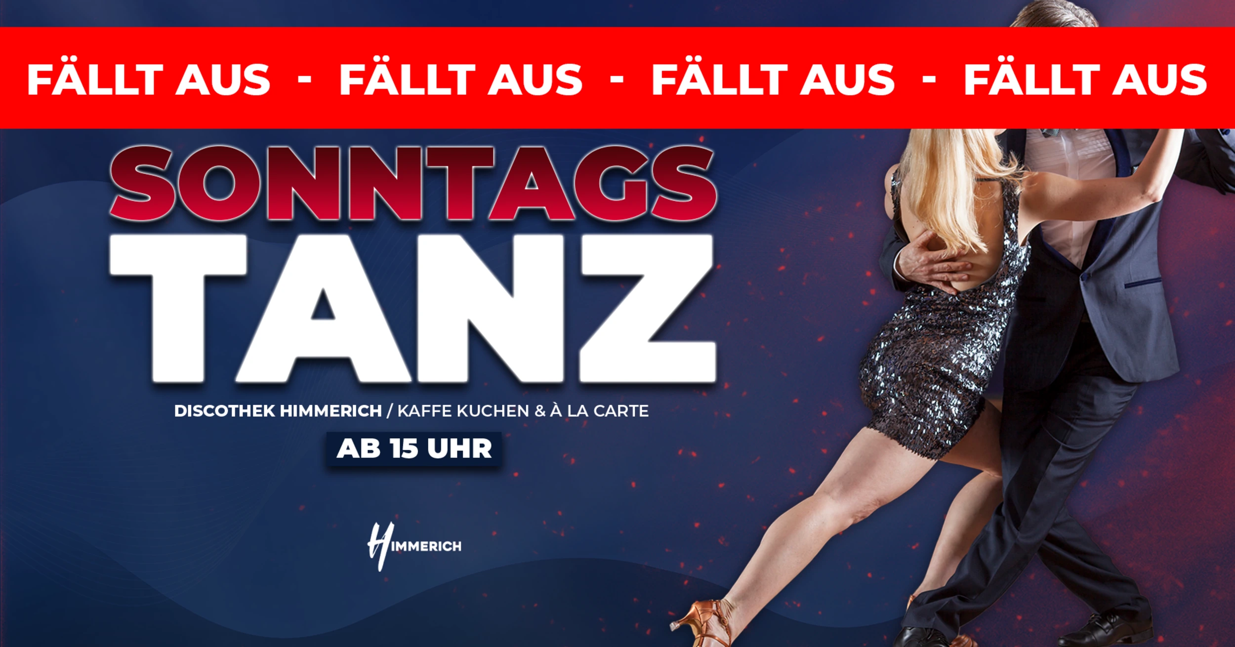 Plakat: Sonntagstanz – fällt aus